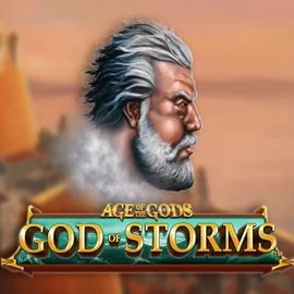 Age Of The Gods: God of Storms online game logo by Playtech on cowboyspin-casino.de