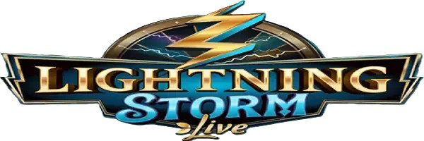 Lightning Storm logo by Evolution at Cowboy Spin Casino